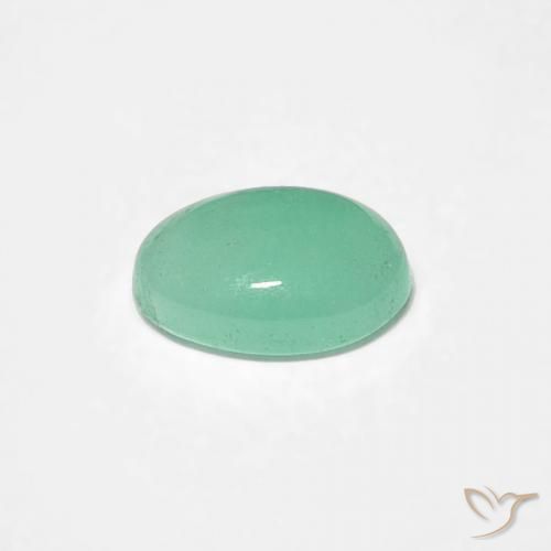 Esmeralda Verde claro natural de 0.37 ct, Ovalada, Translúcido