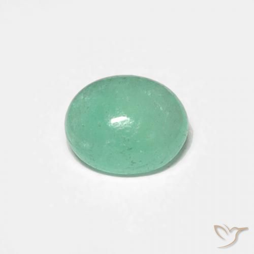 0.43ct Natural Verde claro Esmeralda, Ovalada, Translúcido
