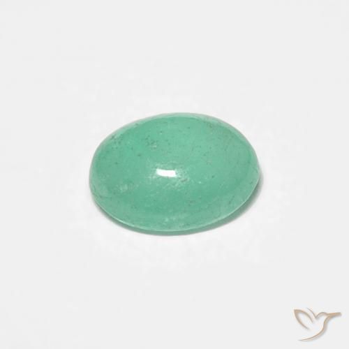 Esmeralda Verde claro natural de 0.43 ct, Ovalada, Translúcido