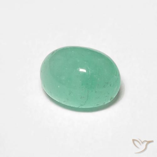 Esmeralda Verde claro natural de 0.65 ct, Ovalada, Translúcido