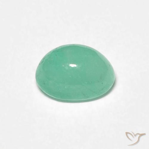 Esmeralda Verde claro natural de 0.65 ct, Ovalada, Translúcido