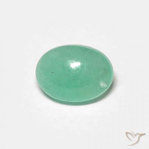 0.52ct Natural Verde claro Esmeralda, Ovalada, Translúcido