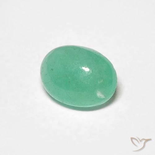 Esmeralda Verde claro natural de 0.52 ct, Ovalada, Translúcido