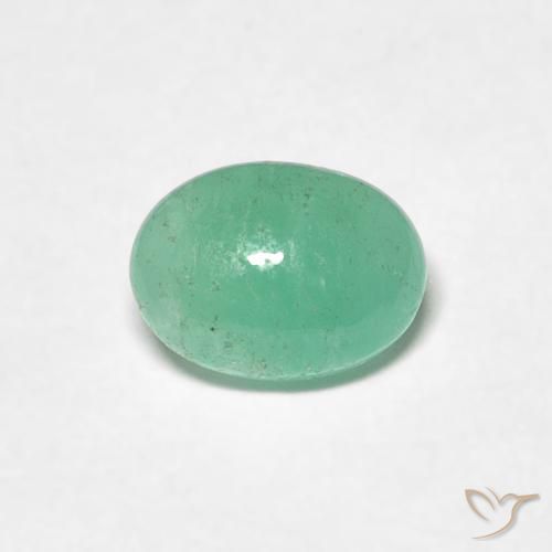 0.79ct Natural Verde claro Esmeralda, Ovalada, Translúcido