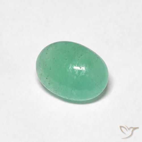 Esmeralda Verde claro natural de 0.79 ct, Ovalada, Translúcido