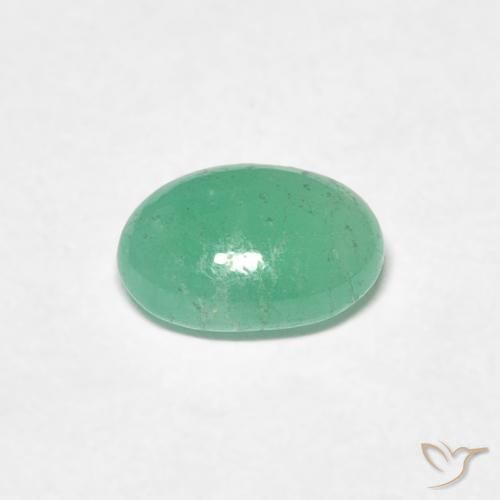 Esmeralda Verde claro natural de 0.79 ct, Ovalada, Translúcido
