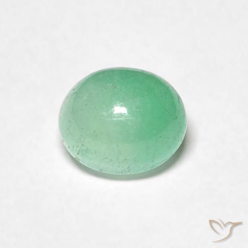 0.73ct Natural Verde claro Esmeralda, Ovalada, Translúcido