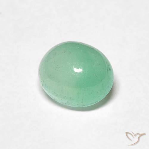 Esmeralda Verde claro natural de 0.73 ct, Ovalada, Translúcido