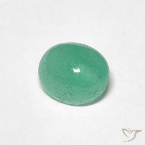 Esmeralda Verde claro natural de 0.73 ct, Ovalada, Translúcido