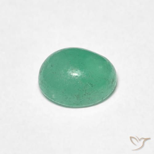 Esmeralda Verde claro natural de 0.73 ct, Ovalada, Translúcido