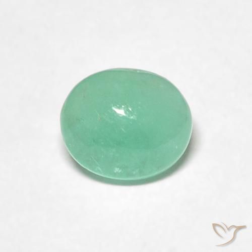 0.53ct Natural Verde claro Esmeralda, Ovalada, Translúcido