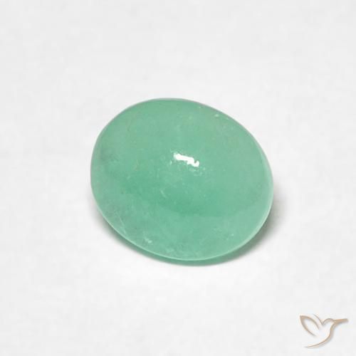 Esmeralda Verde claro natural de 0.53 ct, Ovalada, Translúcido