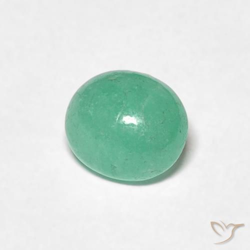 Esmeralda Verde claro natural de 0.94 ct, Ovalada, Translúcido