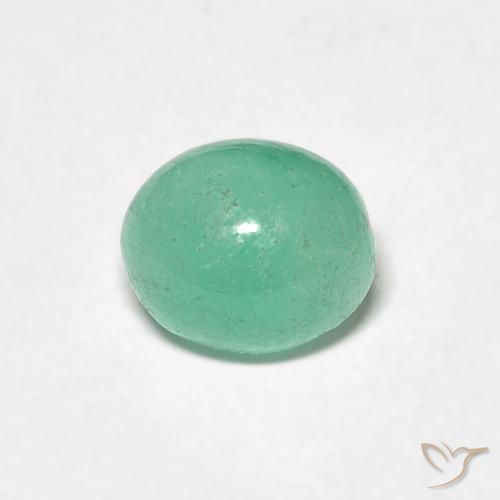 0.93ct Natural Verde claro Esmeralda, Ovalada, Translúcido