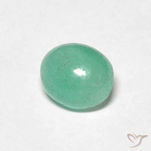 Esmeralda Verde claro natural de 0.93 ct, Ovalada, Translúcido