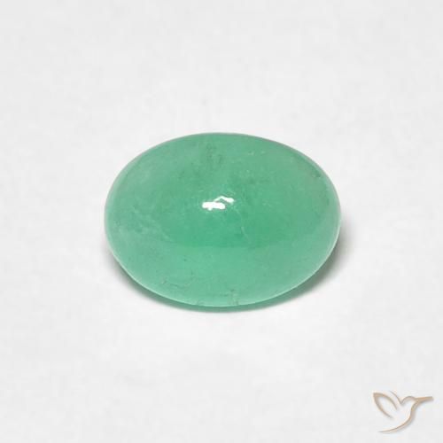0.71ct Natural Verde claro Esmeralda, Ovalada, Translúcido, Photo A