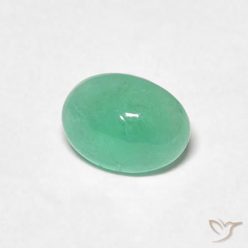 Esmeralda Verde claro natural de 0.71 ct, Ovalada, Translúcido