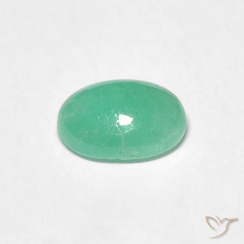 Esmeralda Verde claro natural de 0.71 ct, Ovalada, Translúcido