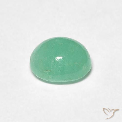 Esmeralda Verde pistacho natural de 0.72 ct, Ovalada, Translúcido