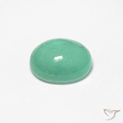 Esmeralda Verde pistacho natural de 0.77 ct, Ovalada, Translúcido