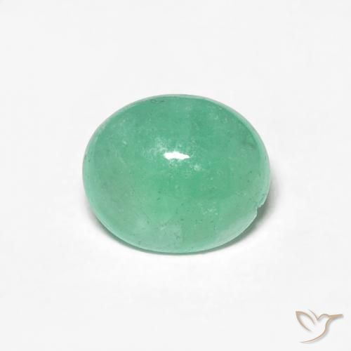 0.94ct Natural Verde claro Esmeralda, Ovalada, Translúcido