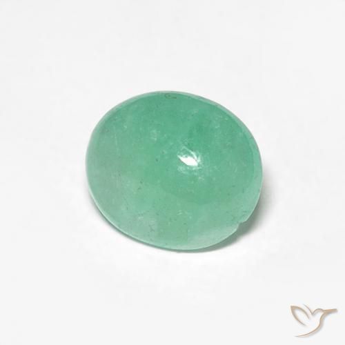 Esmeralda Verde claro natural de 0.94 ct, Ovalada, Translúcido