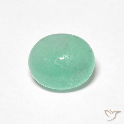 0.71ct Natural Verde claro Esmeralda, Ovalada, Translúcido