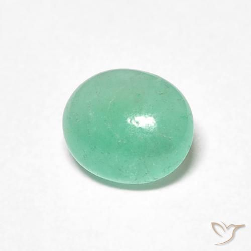 Esmeralda Verde claro natural de 0.71 ct, Ovalada, Translúcido