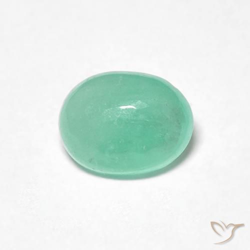 0.71ct Natural Verde claro Esmeralda, Ovalada, Translúcido