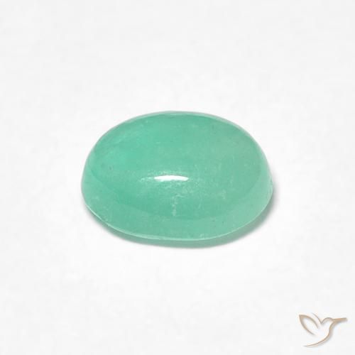 Esmeralda Verde claro natural de 0.71 ct, Ovalada, Translúcido