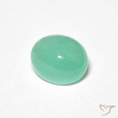 Esmeralda Verde pistacho natural de 0.64 ct, Ovalada, Translúcido