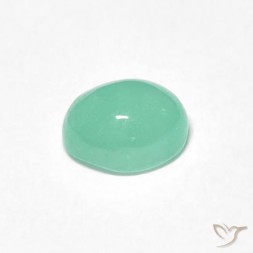 Esmeralda Verde pistacho natural de 0.64 ct, Ovalada, Translúcido