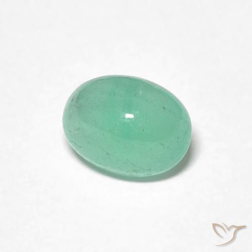 Esmeralda Verde claro natural de 0.80 ct, Ovalada, Translúcido