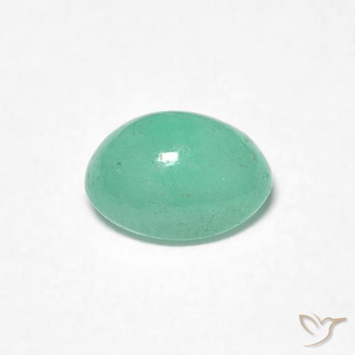 Esmeralda Verde claro natural de 0.80 ct, Ovalada, Translúcido