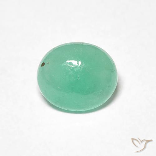 0.68ct Natural Verde claro Esmeralda, Ovalada, Translúcido, Photo A