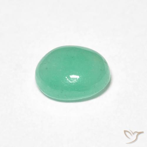 Esmeralda Verde claro natural de 0.68 ct, Ovalada, Translúcido