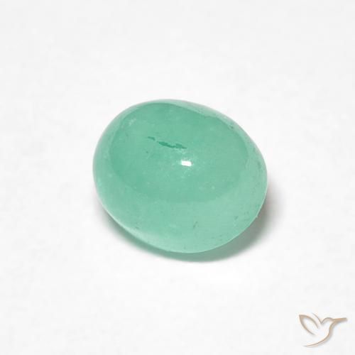 Esmeralda Verde claro natural de 0.78 ct, Ovalada, Translúcido