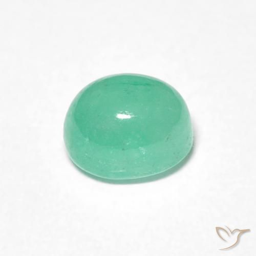 Esmeralda Verde claro natural de 0.78 ct, Ovalada, Translúcido