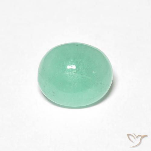 0.89ct Natural Verde claro Esmeralda, Ovalada, Translúcido