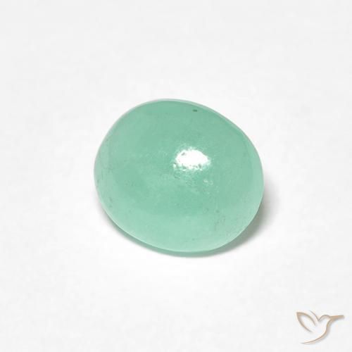 Esmeralda Verde claro natural de 0.89 ct, Ovalada, Translúcido
