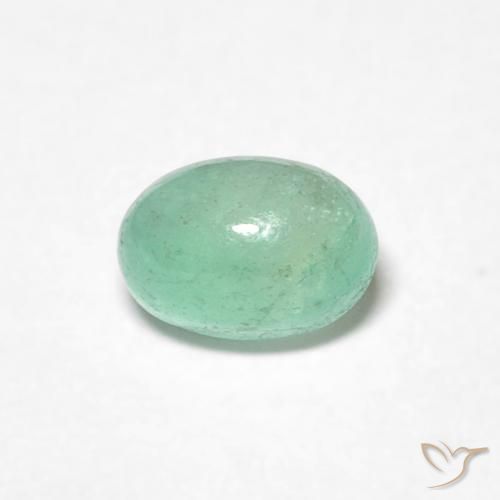 0.52ct Natural Verde claro Esmeralda, Ovalada, Translúcido