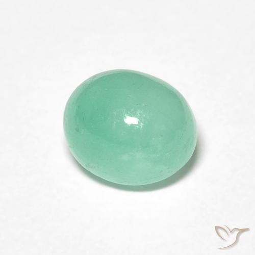 Esmeralda Verde pistacho natural de 0.85 ct, Ovalada, Translúcido