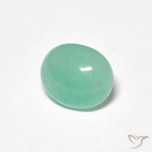 Esmeralda Verde claro natural de 1.22 ct, Ovalada, Translúcido