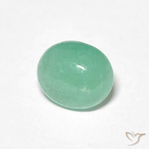 Esmeralda Verde claro natural de 1.07 ct, Ovalada, Translúcido