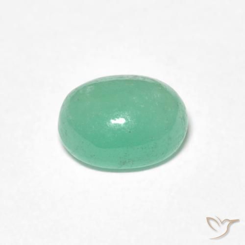 Esmeralda Verde claro natural de 1.07 ct, Ovalada, Translúcido