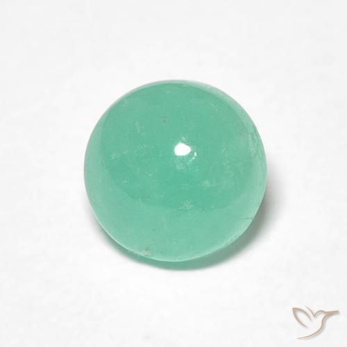 Esmeralda Verde pistacho natural de 0.82 ct, Redondo, Translúcido