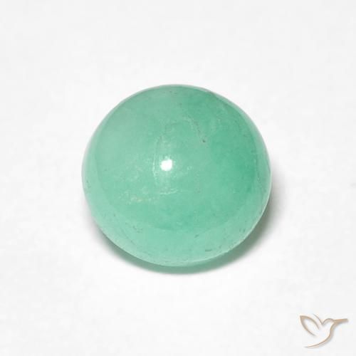 1.04ct Natural Verde claro Esmeralda, Redondo, Translúcido