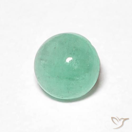Esmeralda Verde claro natural de 0.29 ct, Redondo, Translúcido