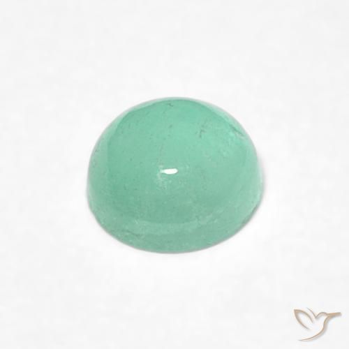 Esmeralda Verde claro natural de 0.29 ct, Redondo, Translúcido