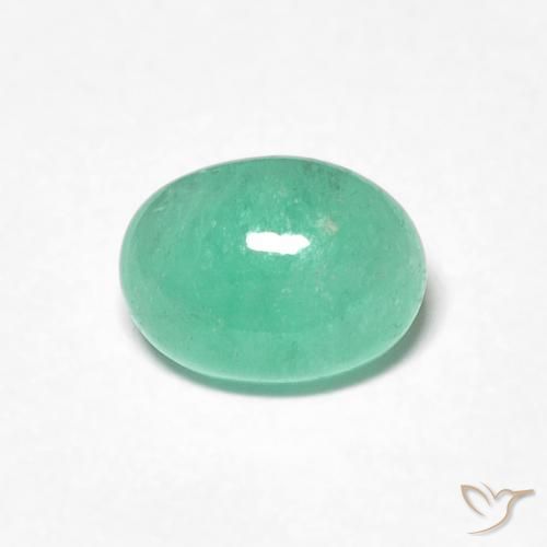 0.98ct Natural Verde azul Esmeralda, Ovalada, Translúcido